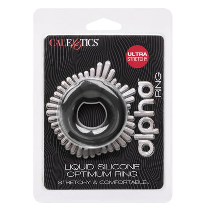 CalExotics Alpha Liquid Silicone Optimum Cock Ring - Black