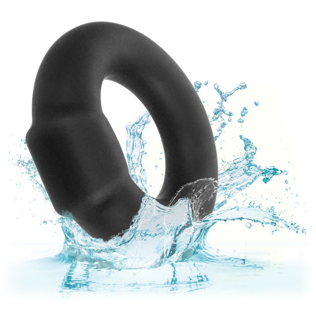 CalExotics Alpha Liquid Silicone Optimum Cock Ring - Black