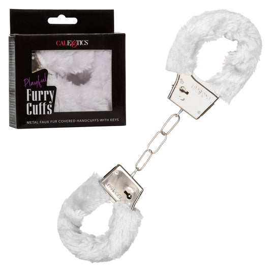 CalExotics Playful Furry Cuffs - White