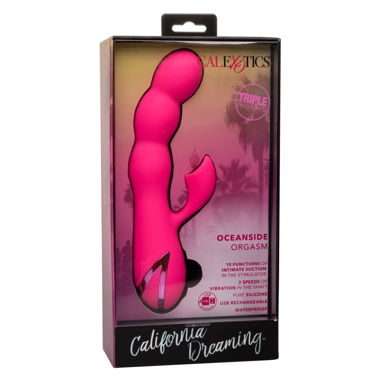 California Dream Oceanside Orgasm Rabbit Vibrator - Pink