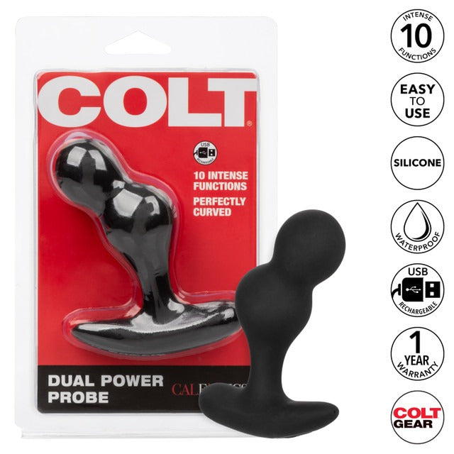 CalExotics Colt Rechargeable Dual Power Vibrating Anal Probe - Black