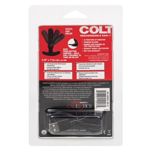 CalExotics Colt Rechargeable Anal-T Vibrating Probe - Black