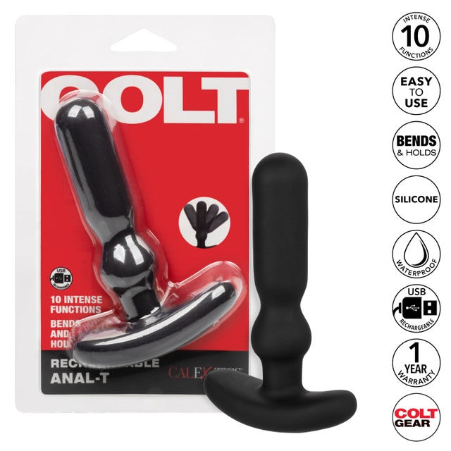 CalExotics Colt Rechargeable Anal-T Vibrating Probe - Black