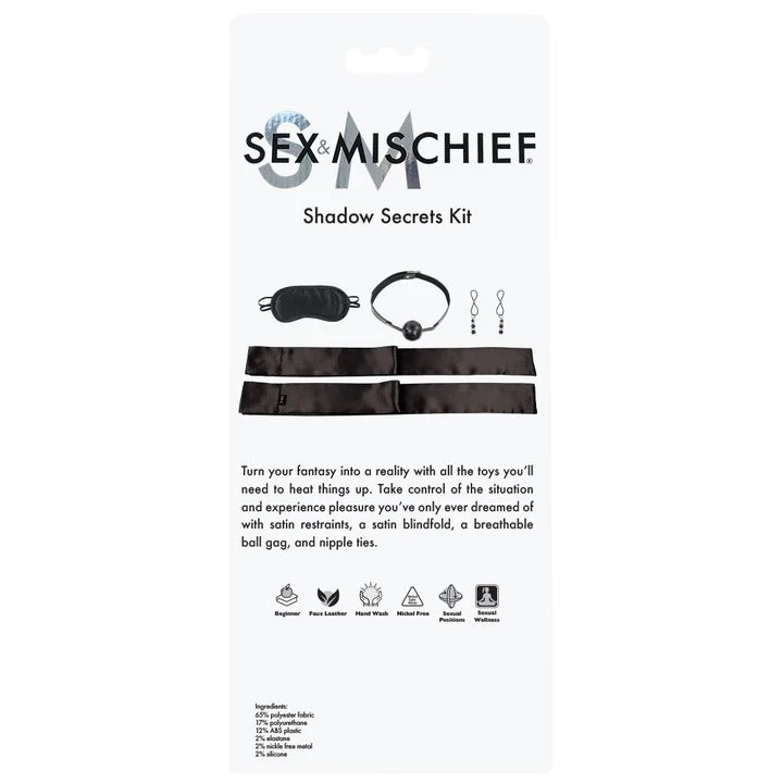 Sportsheets Sex &amp; Mischief Shadow Secrets Kit - Black