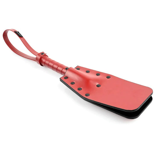 Sportsheets Saffron Studded Spanker - Red &amp; Black