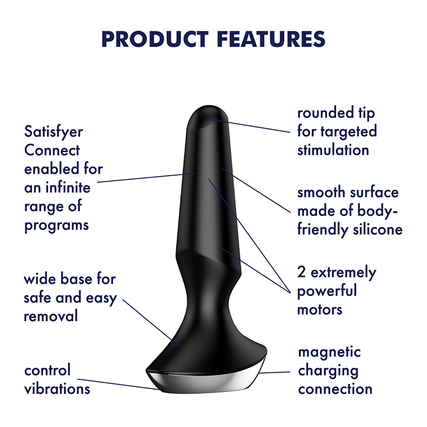 Satisfyer Plug-ilicious 2 Anal Plug Vibrator with App Control - Black