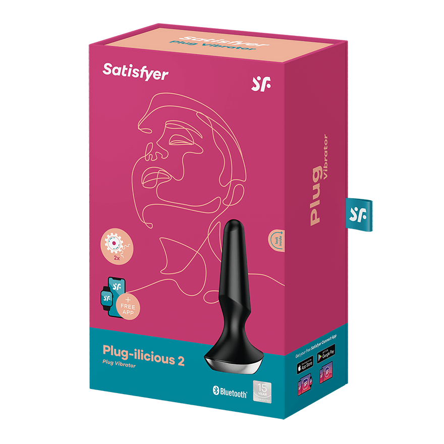 Satisfyer Plug-ilicious 2 Anal Plug Vibrator with App Control - Black