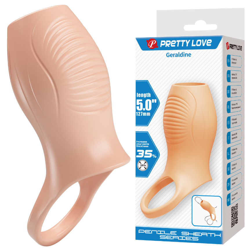 Pretty Love Geraldine Adds Extra Thickness 5" Penis Sleeve