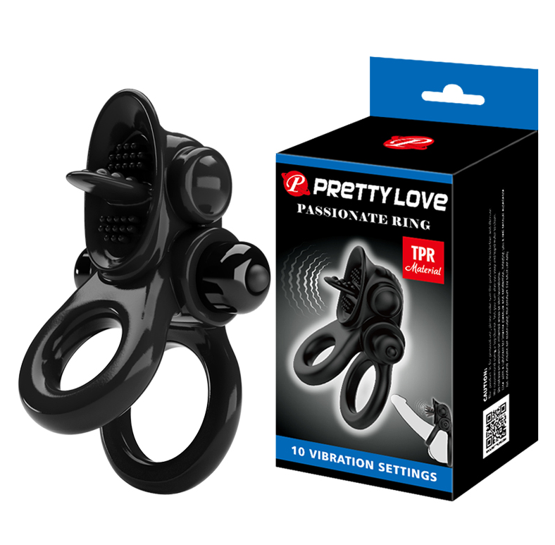Pretty Love Vibrating Clit Flicker Cock Ring