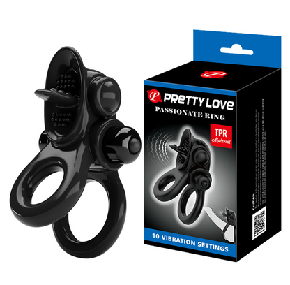 Pretty Love Vibrating Clit Flicker Cock Ring