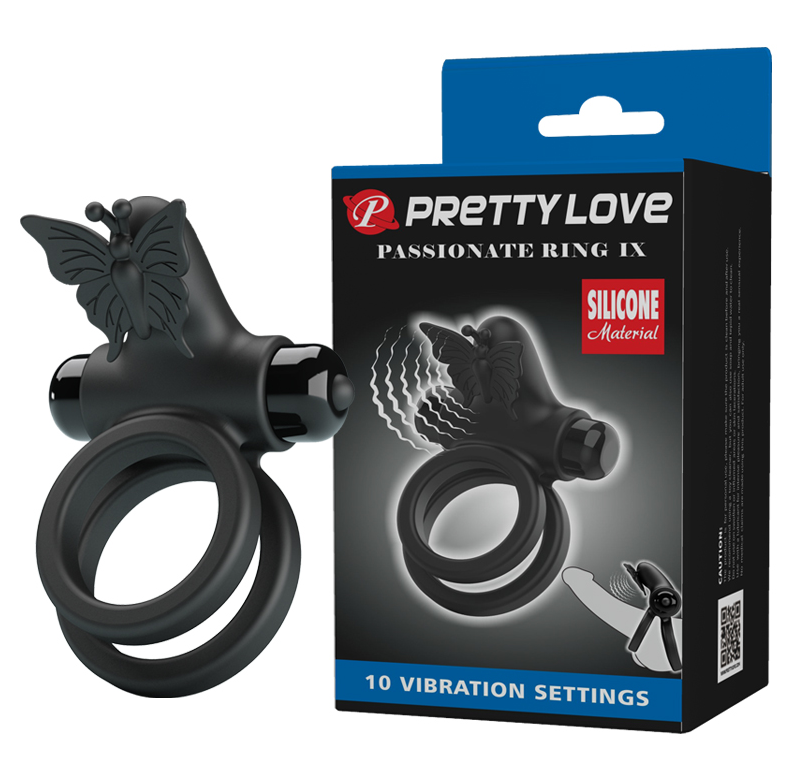Pretty Love Passion Silicone Vibrating Penis & Ball Ring