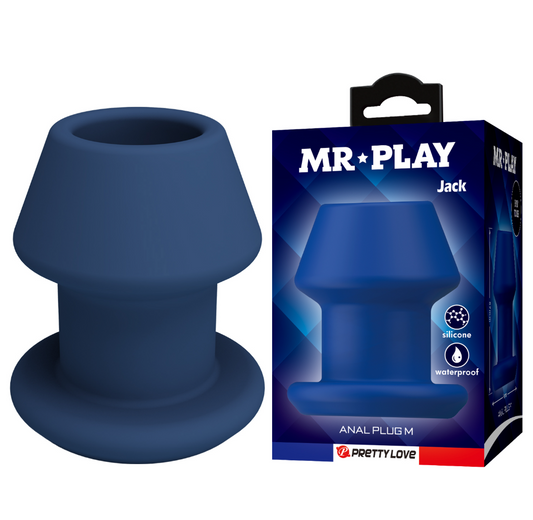 Mr Play Jack Hollow Tunnel Silicone Butt Plug