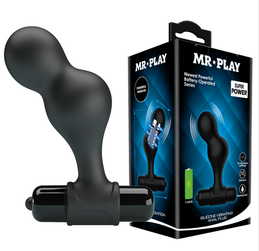 Mr Play Super Powerful Vibrating Silicone Anal Plug
