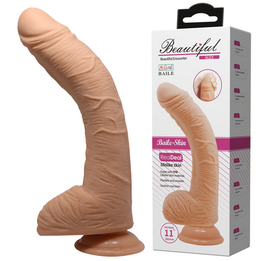 Pretty Love Beautiful Encounter Alex 11" Realistic Dildo with Balls