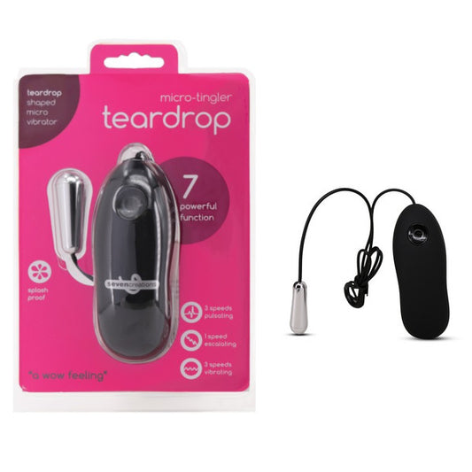 Seven Creations 7 Function Micro-Tingler Teardrop Shaped Micro Bullet Vibrator