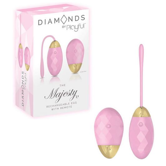 Diamonds by Playful The Majesty Rechargeable Egg with Remote - Pink