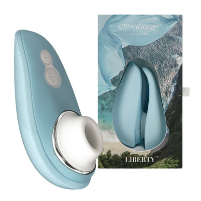 Womanizer Liberty Rechargeable Clitoral Stimulator - Pastel Blue