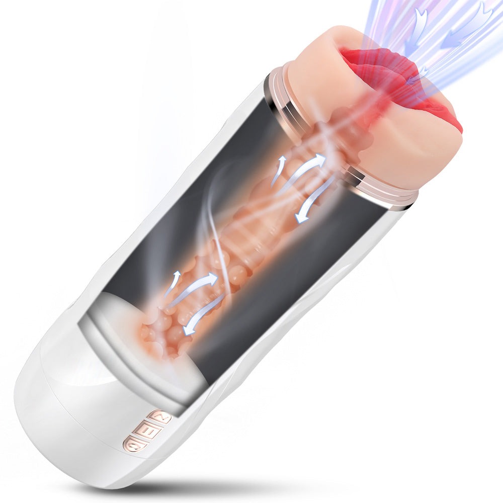 Juicy Lamour Riley Cup Suction & Vibration Realistic Vaginal Masturbator