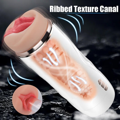 Juicy Lamour Riley Cup Suction & Vibration Realistic Vaginal Masturbator