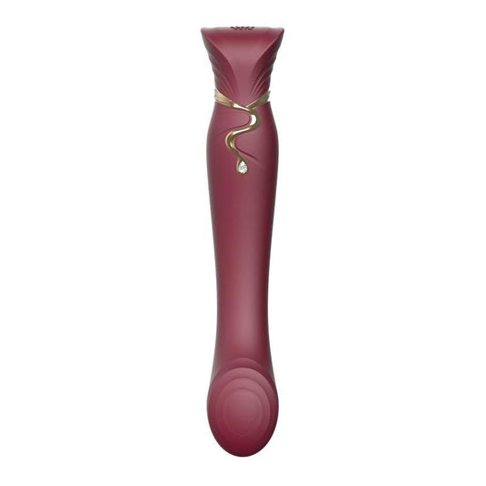 Zalo Queen G-Spot PulseWave Rechargeable Heating Vibrator - Wine Red