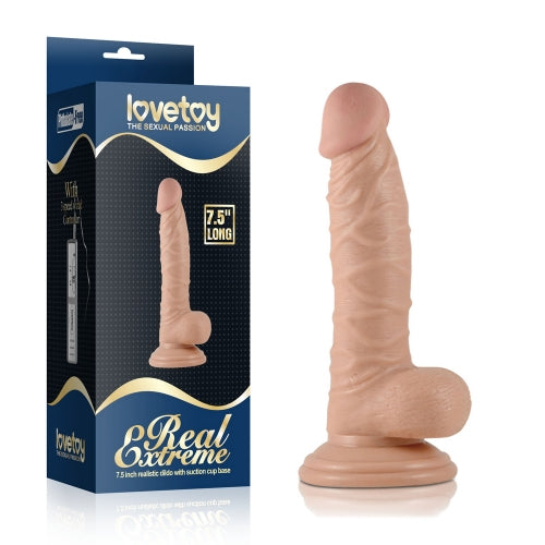 Lovetoy Real Extreme 7.5'' Realistic Dildo with Suction Cup Base