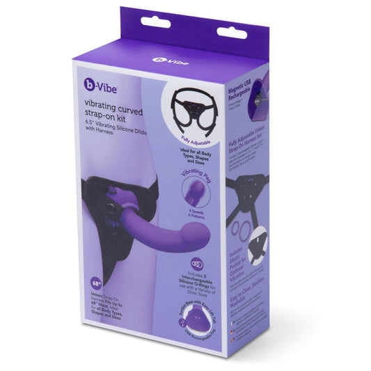 b-Vibe Vibrating 6.5" Curved Strap-On Kit