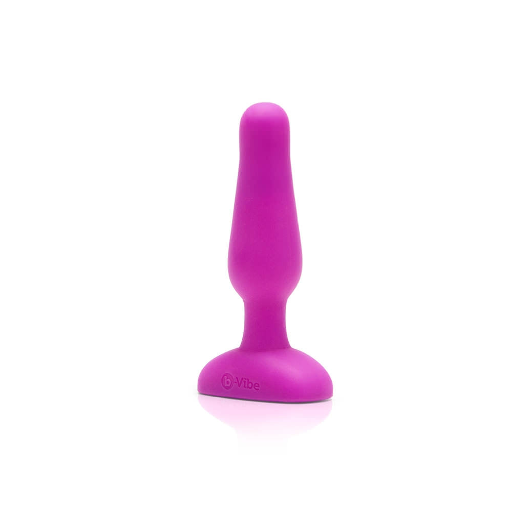 b-Vibe Novice Rechargeable Butt Plug with Remote Control - Fushia