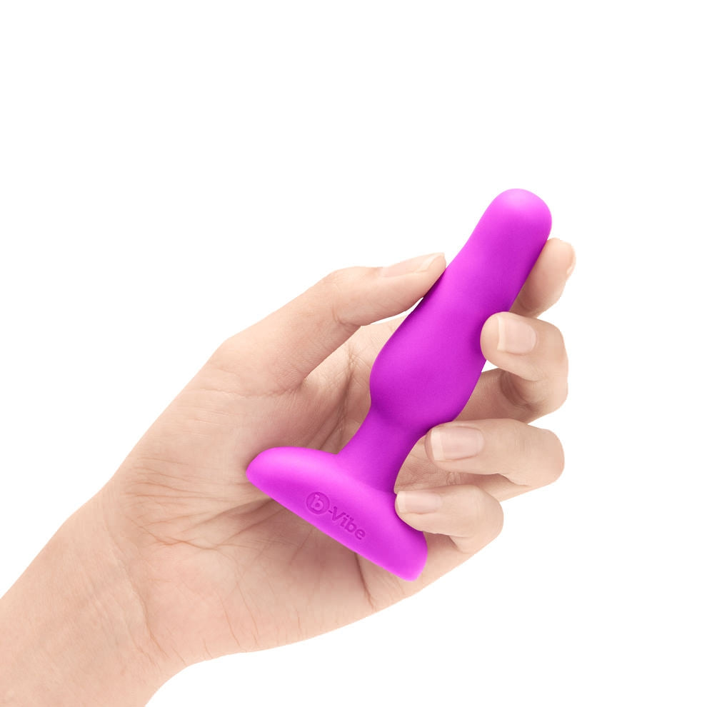 b-Vibe Novice Rechargeable Butt Plug with Remote Control - Fushia