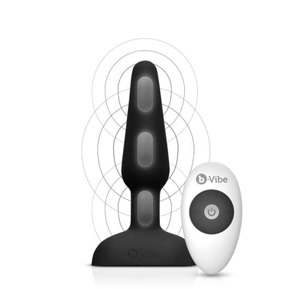 b-Vibe Trio Rechargeable Butt Plug with Remote - Black