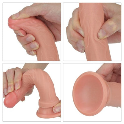Lovetoy Dual Layered 7" Silicone Nature Cock