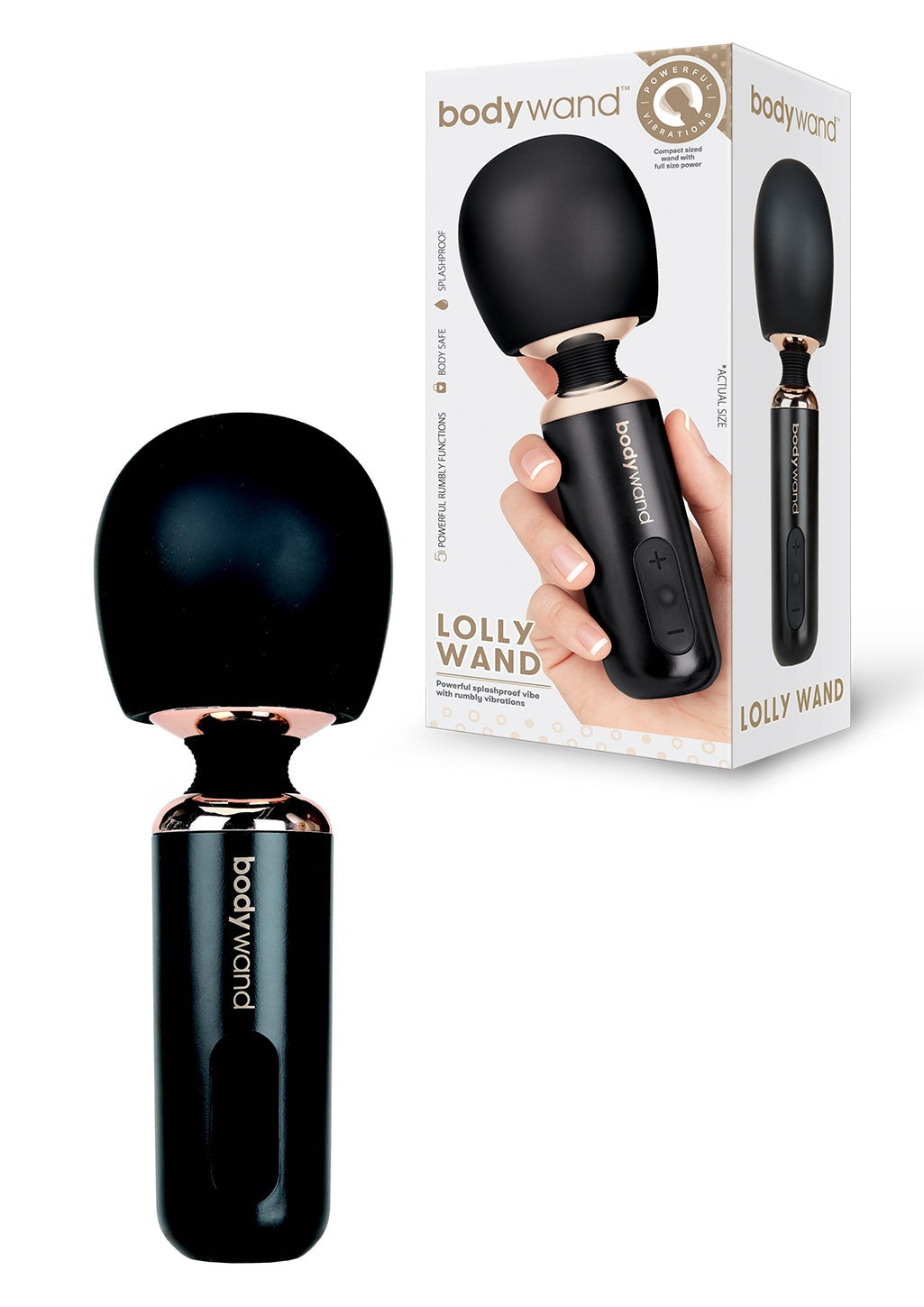 Bodywand Lolly Wand Rechargeable Massager - Black