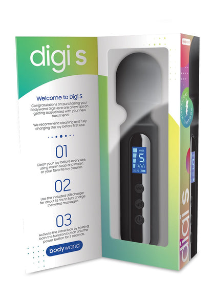 Bodywand Digi S Wireless Personal Wand Massager with Digital Display - Black