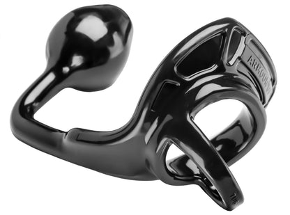 PerfectFit Brand Armour Tug Lock Hands Free Prostate Pleasure - Black