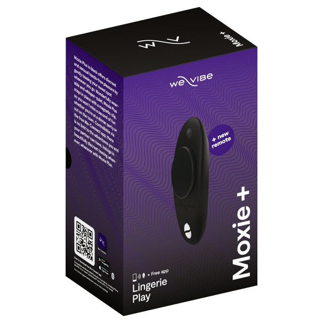 We Vibe Moxie+ Wearable Clitoral Stimulator with App and Remote Control - Black