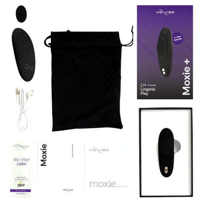 We Vibe Moxie+ Wearable Clitoral Stimulator with App and Remote Control - Black