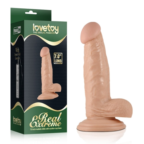 Lovetoy Real Extreme 7'' Realistic Dildo with Suction Cup Base