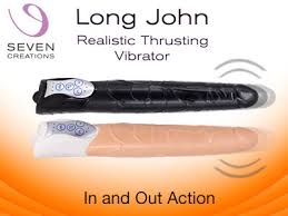 Seven Creations Long John Realistic Thrusting Vibrator - Light