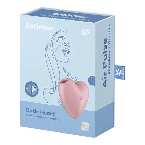 Satisfyer Cutie Heart Air Pulse Clitoral Stimulator - Blush