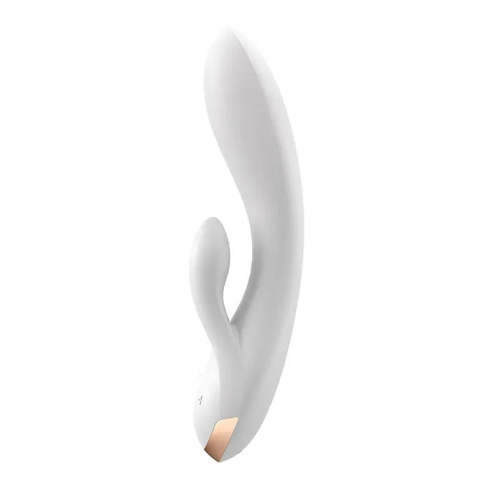 Satisfyer Rechargeable Double Flex Rabbit Vibrator with App Control - White