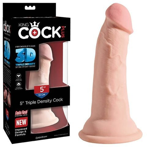 Pipedream King Cock Plus 5" Triple Density Cock - Light