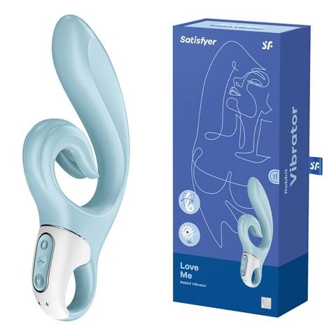 Satisfyer Love Me Rechargeable Rabbit Vibrator - Blue