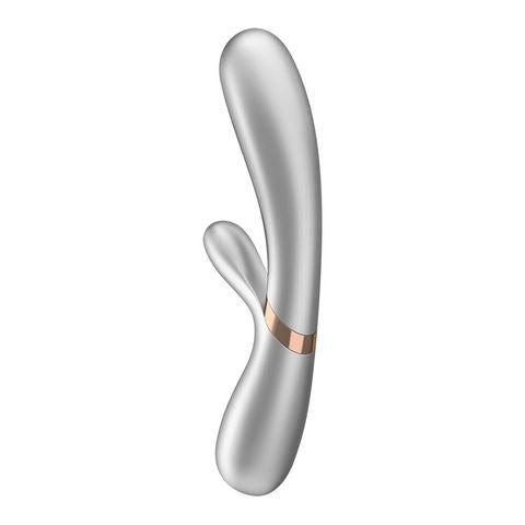 Satisfyer Hot Lover Rechargeable Rabbit Vibrator with App Control - Silver