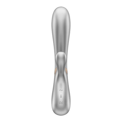 Satisfyer Hot Lover Rechargeable Rabbit Vibrator with App Control - Silver