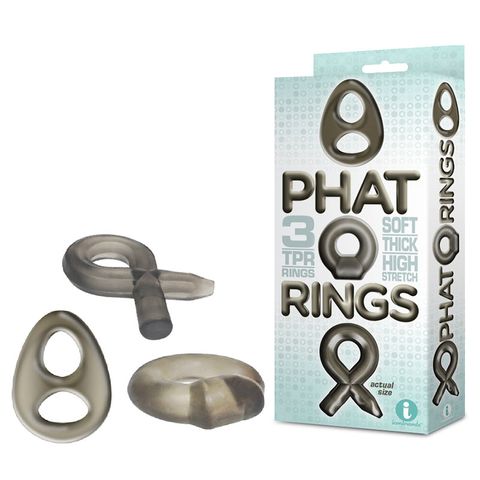 Icon Brands Phat Rings Chunky Cock Rings Smoke #1