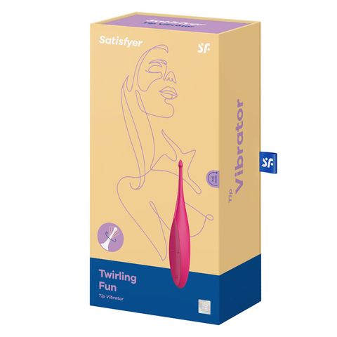 Satisfyer Twirling Fun Rechargeable Tip Vibrator - Magenta