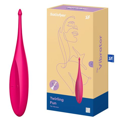 Satisfyer Twirling Fun Rechargeable Tip Vibrator - Magenta