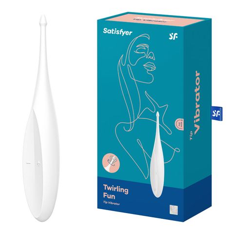 Satisfyer Twirling Fun Rechargeable Tip Vibrator - White