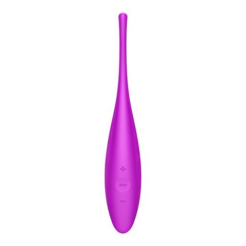 Satisfyer Twirling Joy Rechargeable Tip Vibrator with App Control - Fushia