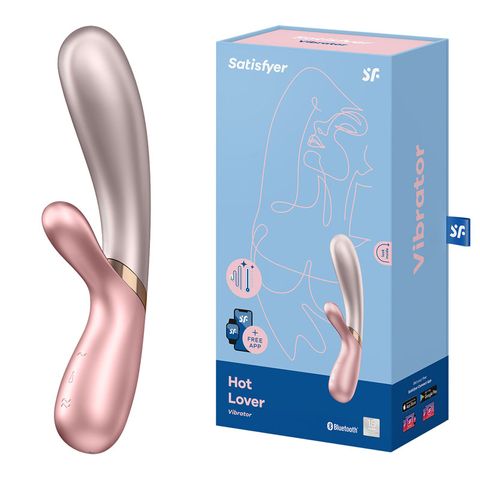 Satisfyer Hot Lover Rechargeable Rabbit Vibrator with App Control - Pink