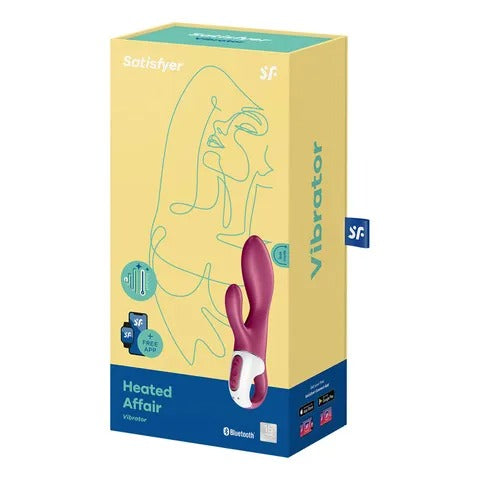 Satisfyer Heated Affair Rechargeable Heated G-Spot Vibrator with App Control - Berry